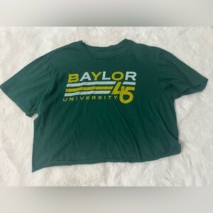 Croppd green baylor shirt